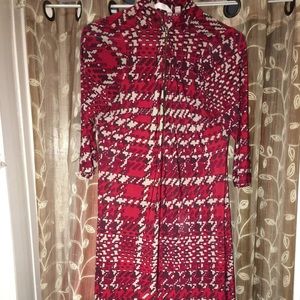 Career dress with runched front